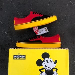 NWT BRAND NEW Vans Authentic (Disney) Mickey/Red/Yellow